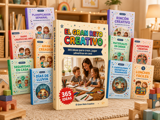 🌈 EL GRAN RETO CREATIVO 365 Ideas para Crear, Jugar y Divertirse en Casa + 10 BONOS GRATIS+ REGALOS